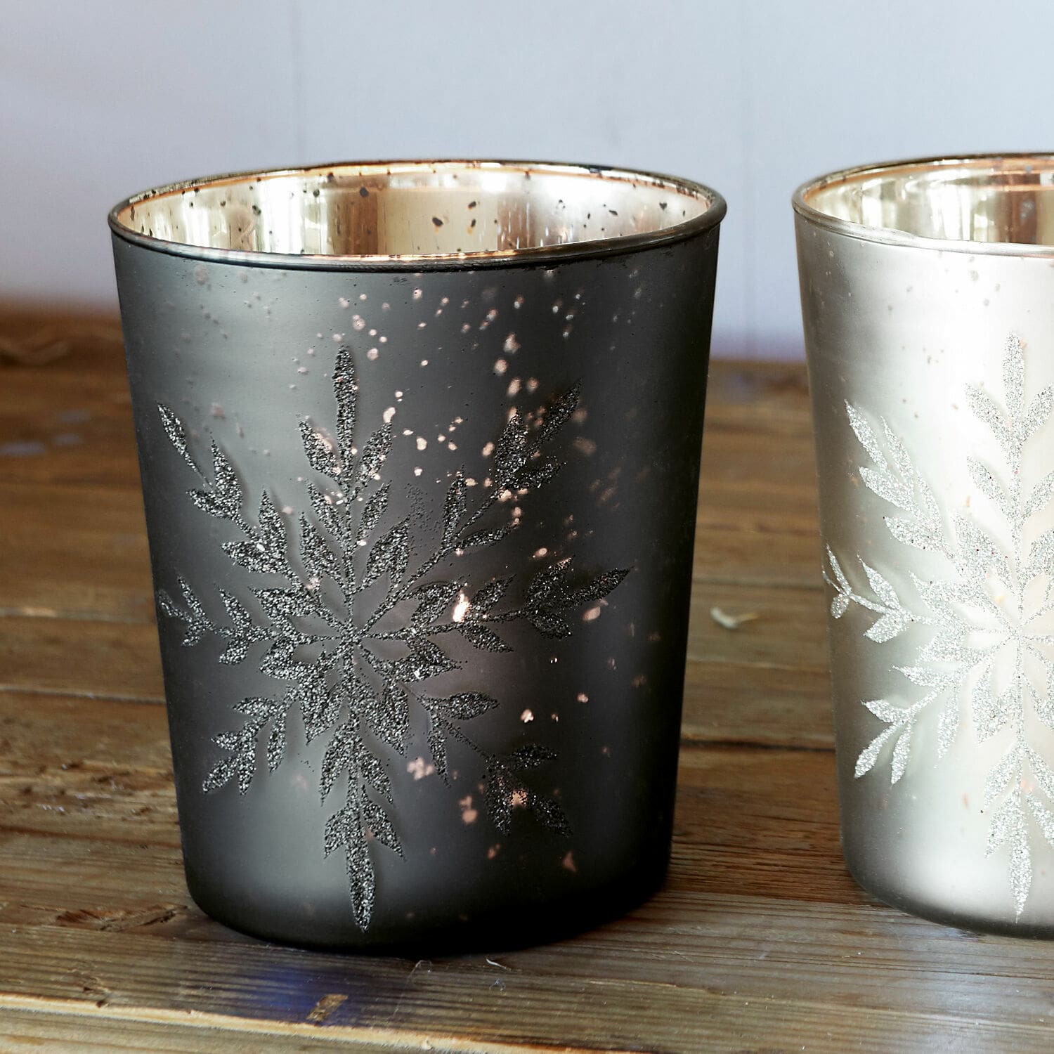 Windlicht set van 3 Snowflakes