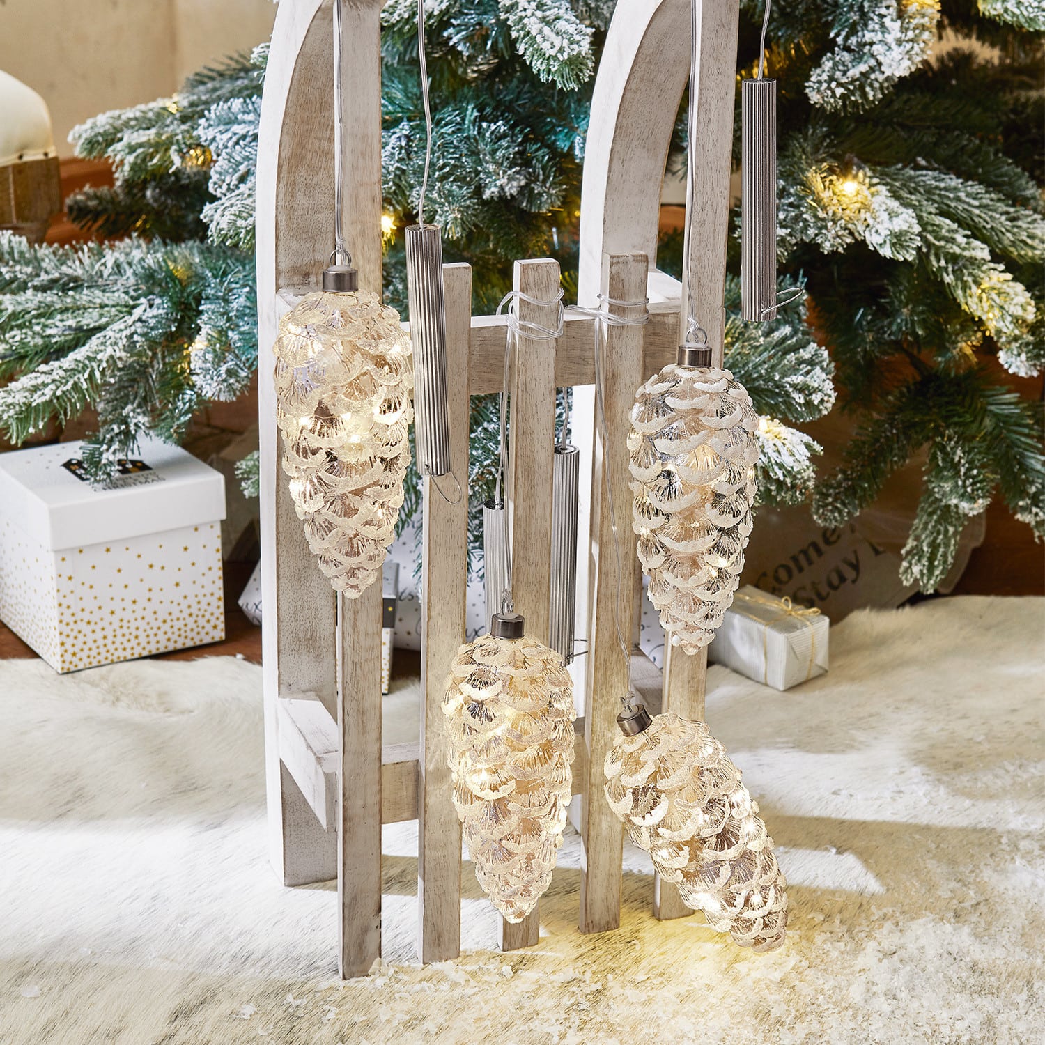 Kerstversiering set van 4 Brodie