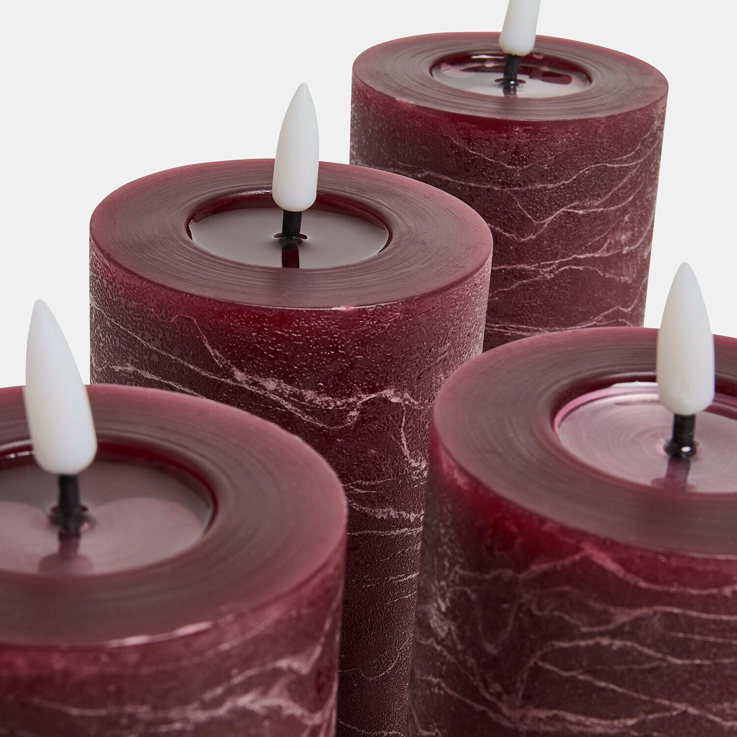 Ledstompkaars set van 4 Rimfalla