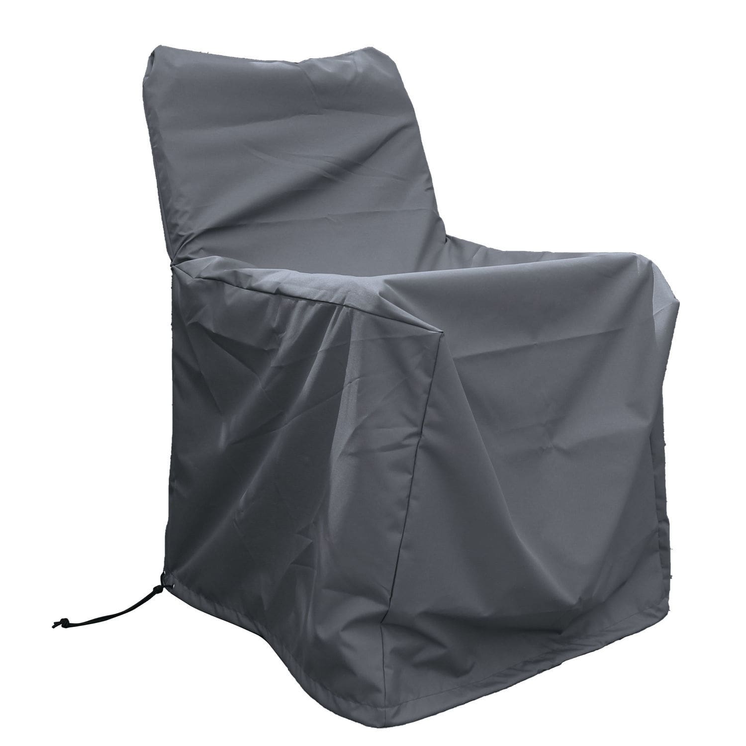 Grijze waterdichte stoelhoes met verstelbare koord voor tuin en terras
