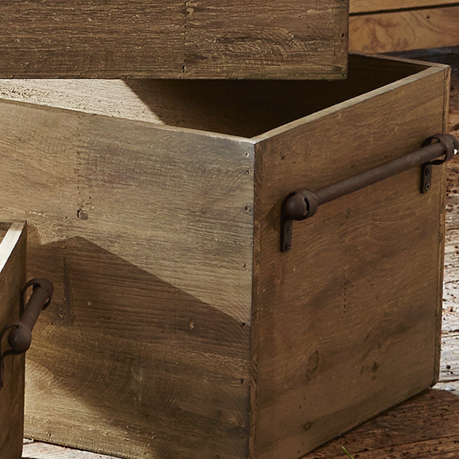 Houten kist set van 3 Mell