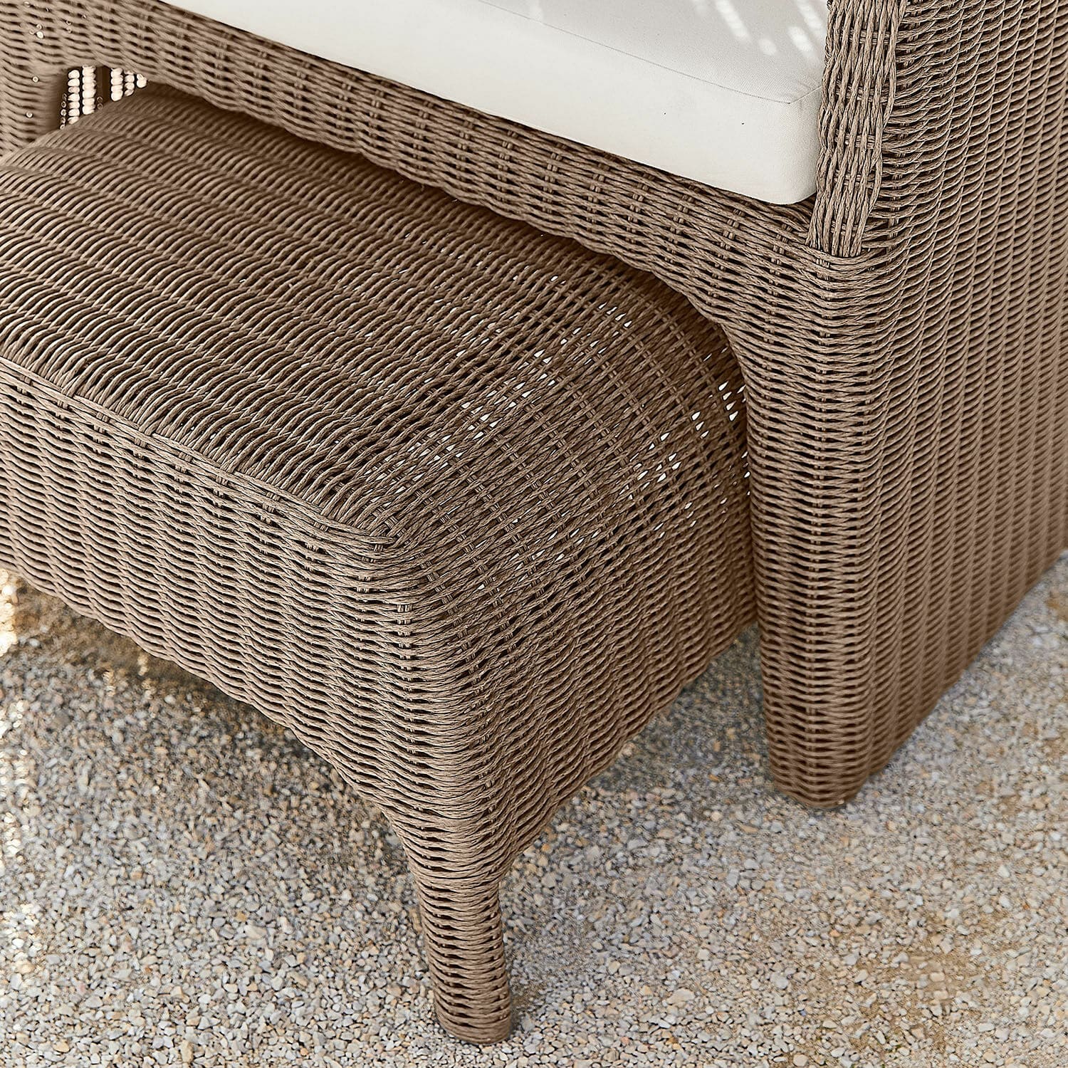 Strandkorf met poef Sanivane