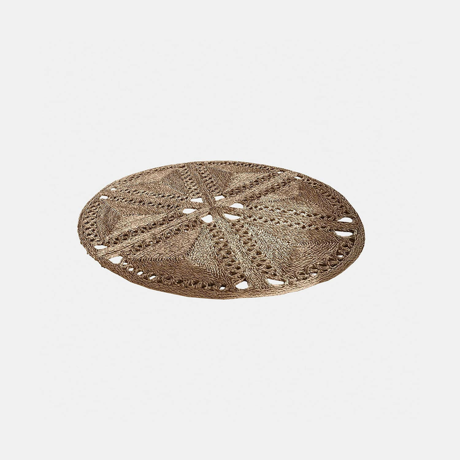 Ronde vloerkleed van gevlochten natuurlijke vezels in beige, decoratief en duurzaam