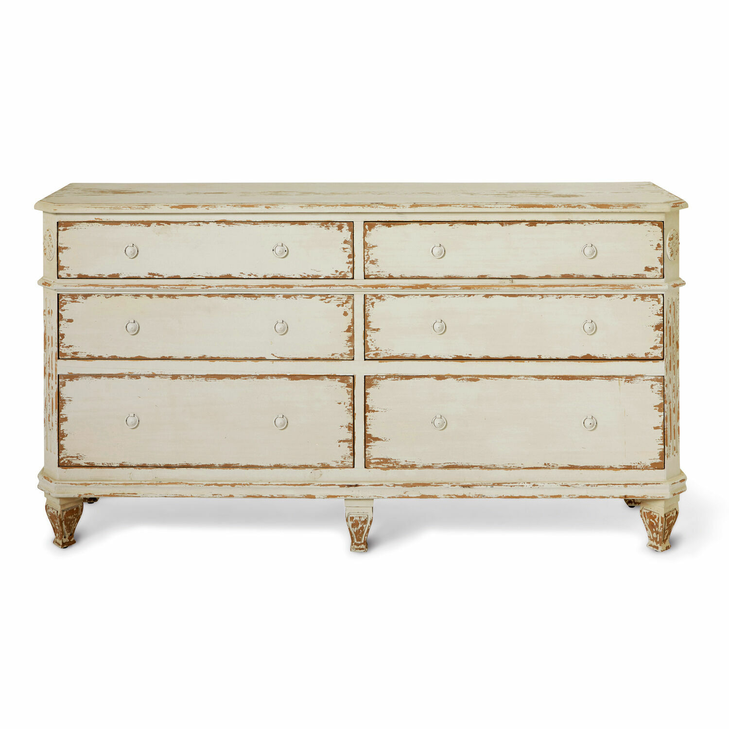 Commode Commeren van antiekcrème hout met vintage uitstraling, praktische opbergmeubel