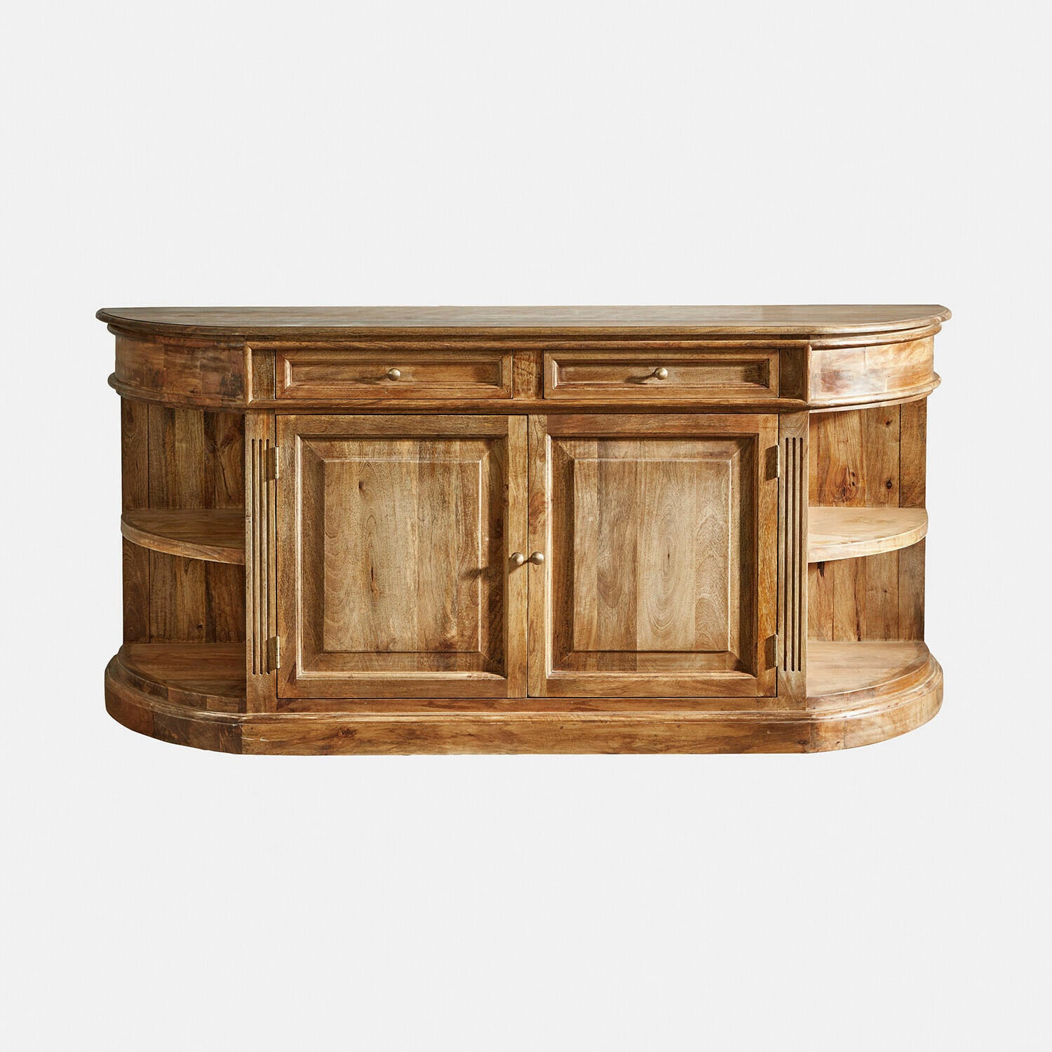 Dressoir Wendalique Dressoir van natuurlijk hout met planken en lades, praktisch meubel voor woonkamer