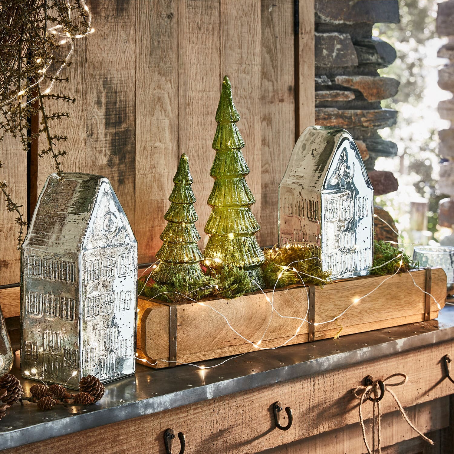 Ledkerstboom set van 2 Merrton