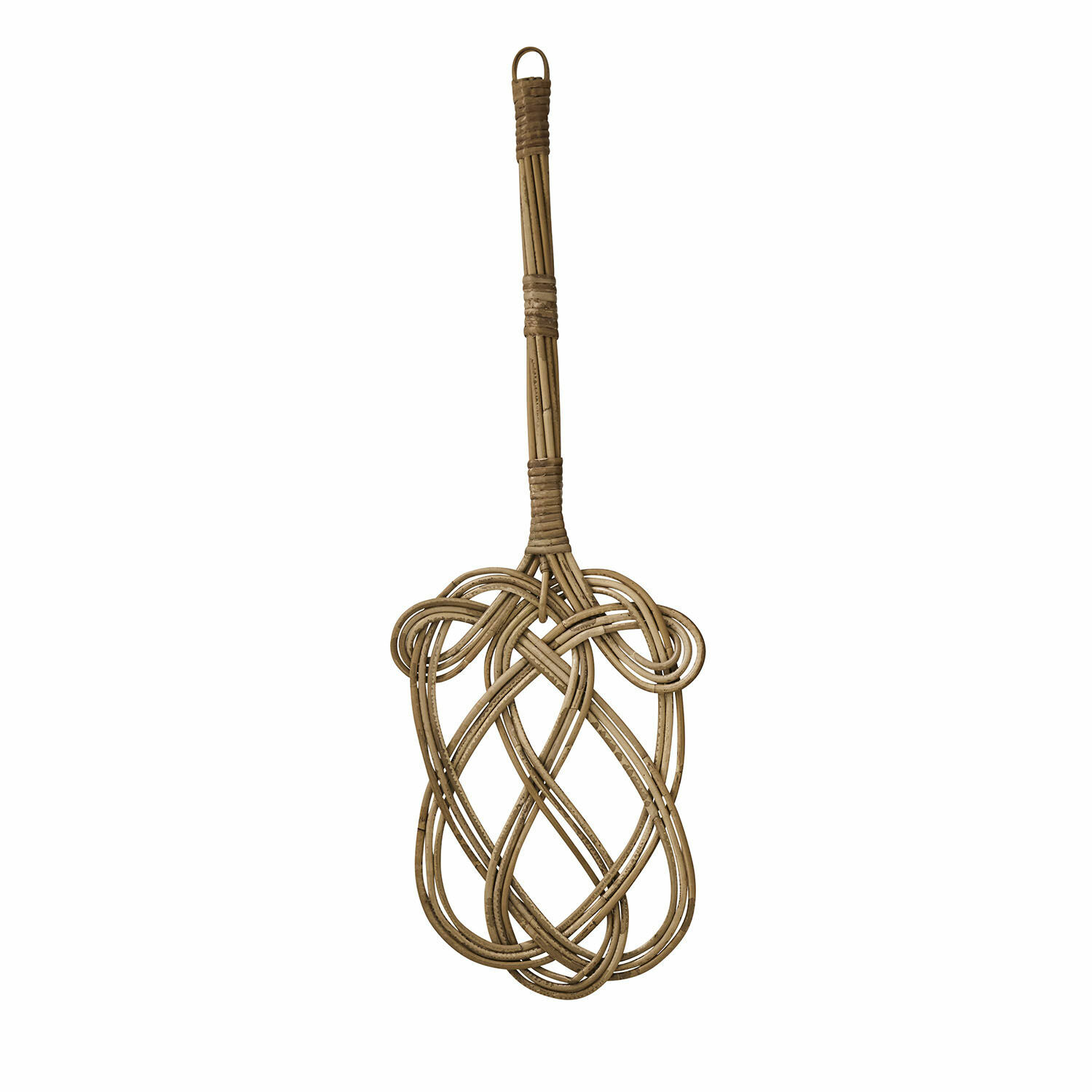 Mattenklopper Yarven Decoratieve rieten bezem in natuurlijke kleur voor interieur en wanddecoratie