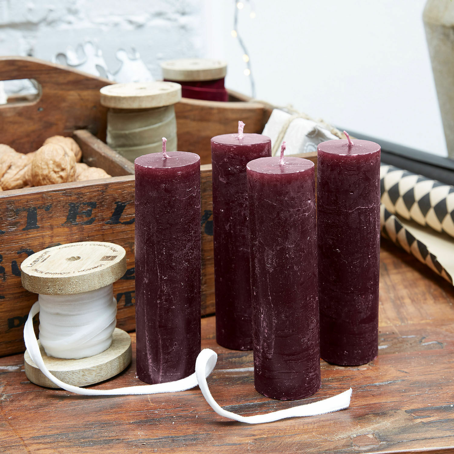 Kaars set van 4 Muriel