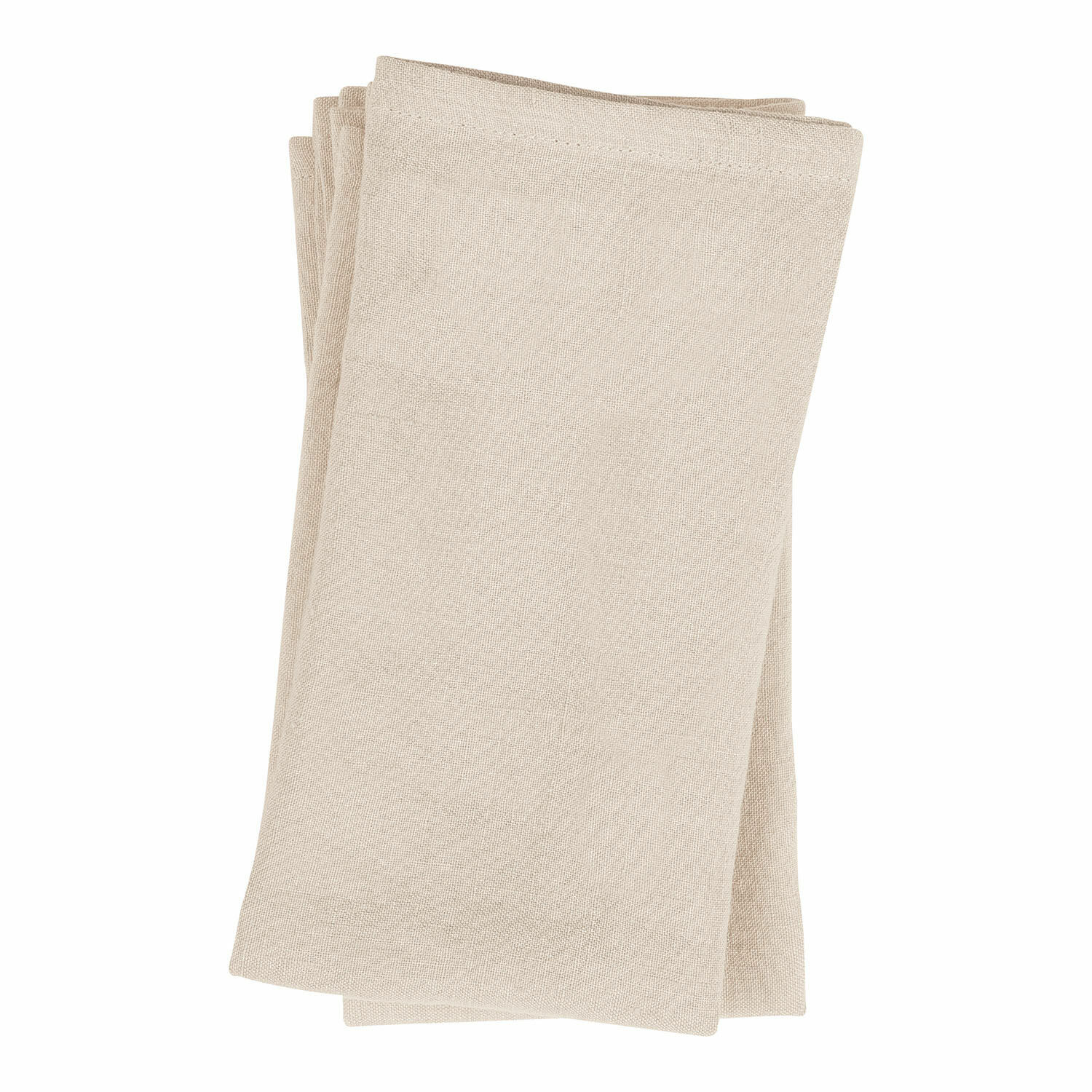beige Set van 4 beige linnen servetten Ghis, natuurlijk materiaal, tafeldecoratie, keukentextiel
