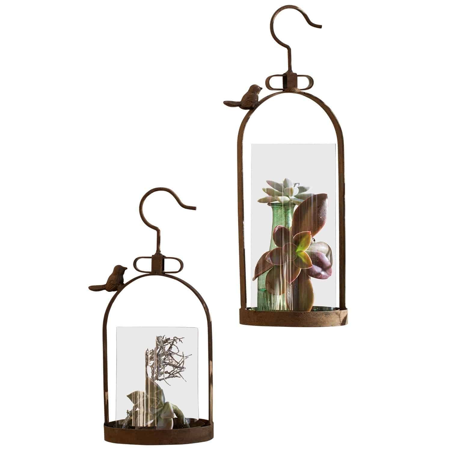 Windlicht set van 2 Rustique