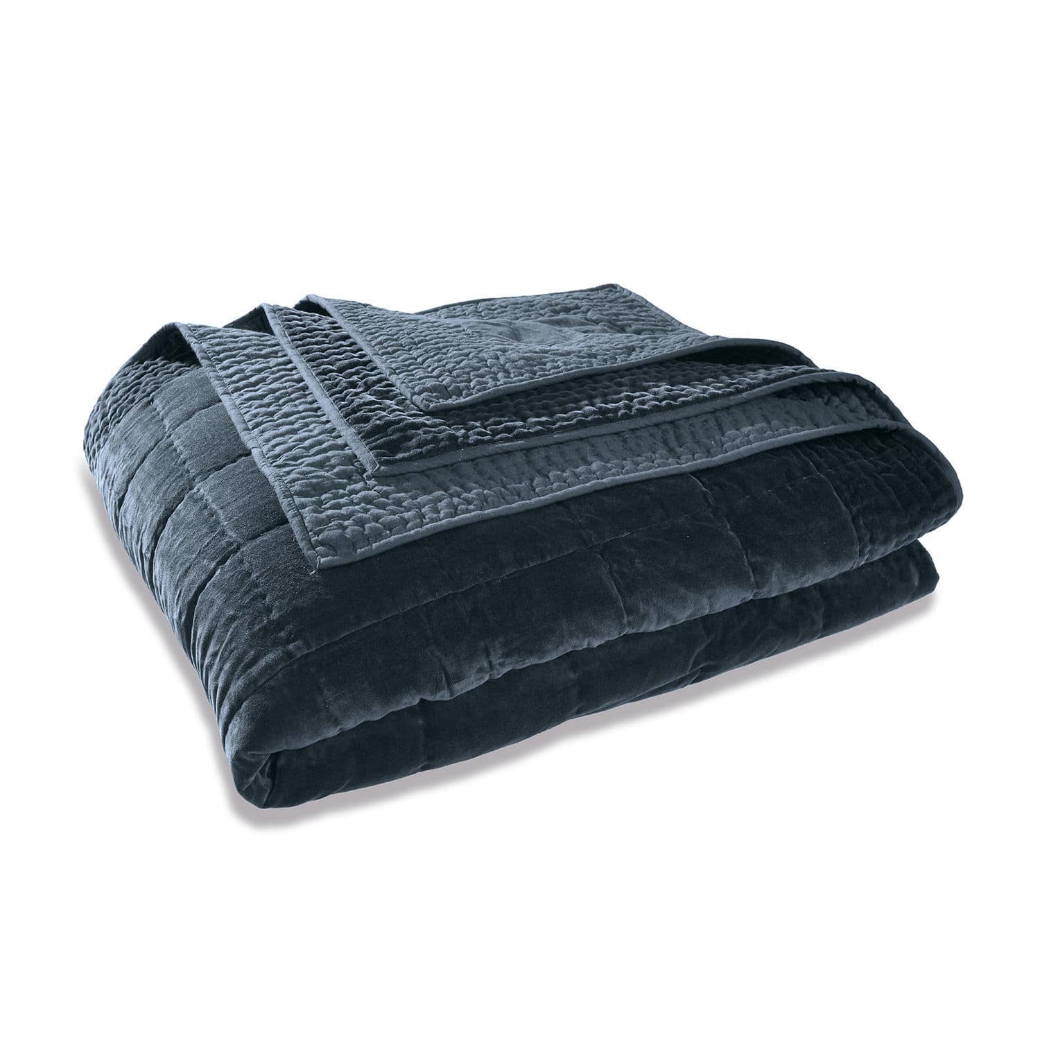 Gewatteerde Arasta deken in petrol, zacht materiaal, perfect voor decoratie en comfort