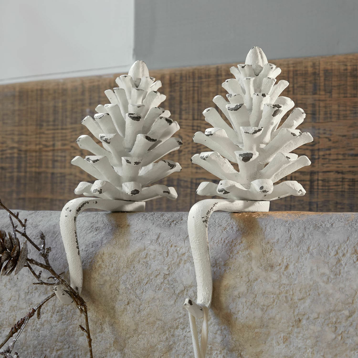 IJzeren dennenappel set van 2 Firenza