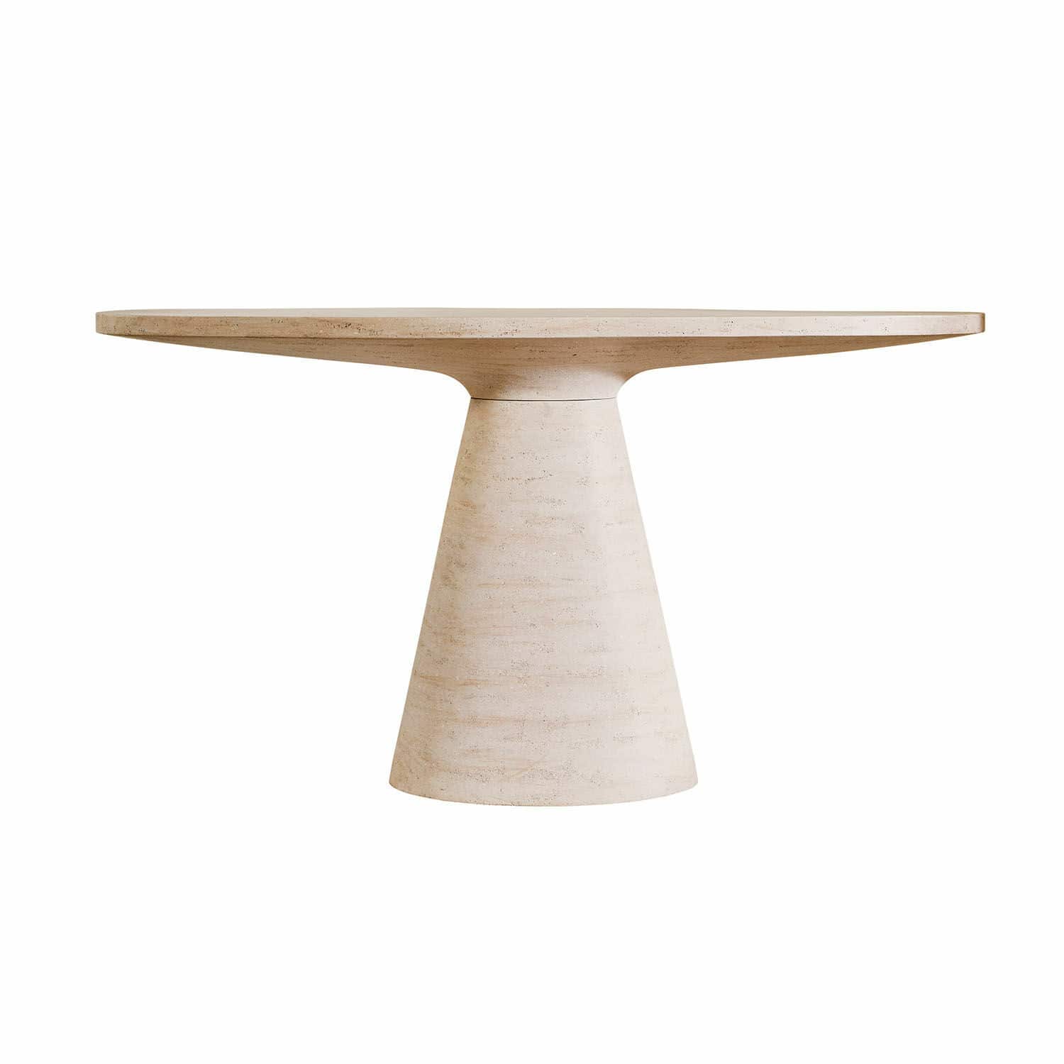 Consoletafel Castelano Ronde tafel van licht travertijn met modern design voor woonkamer en eetkamer