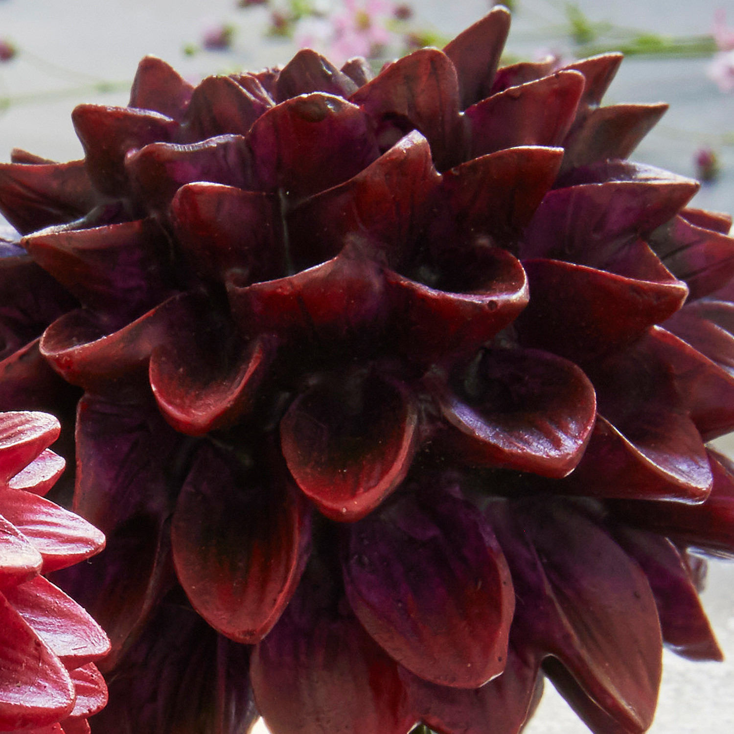 Decoratie bloem set van 2 Dahlien
