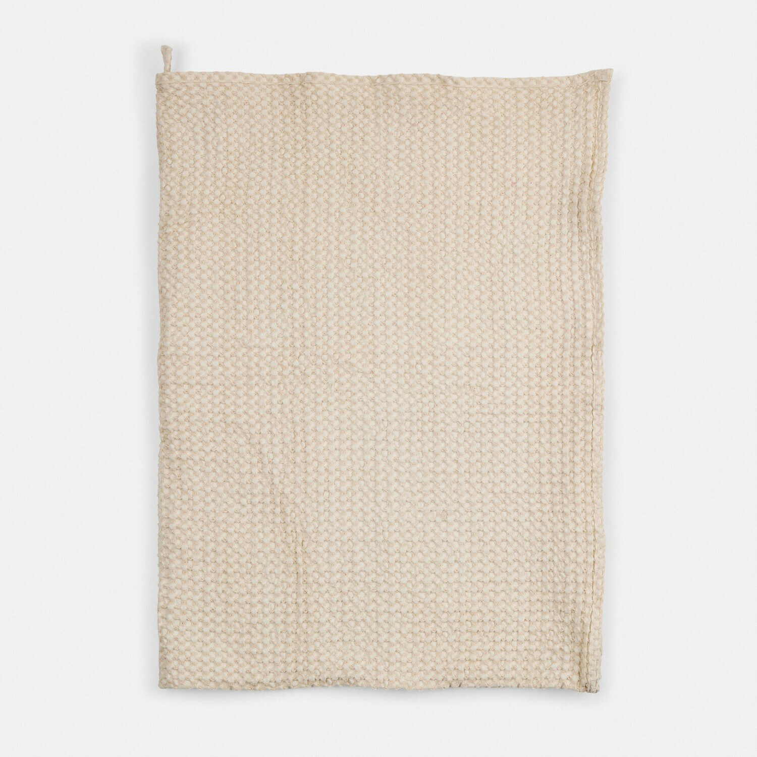 Beige Maralei badhanddoek van zachte katoen met honingraatstructuur