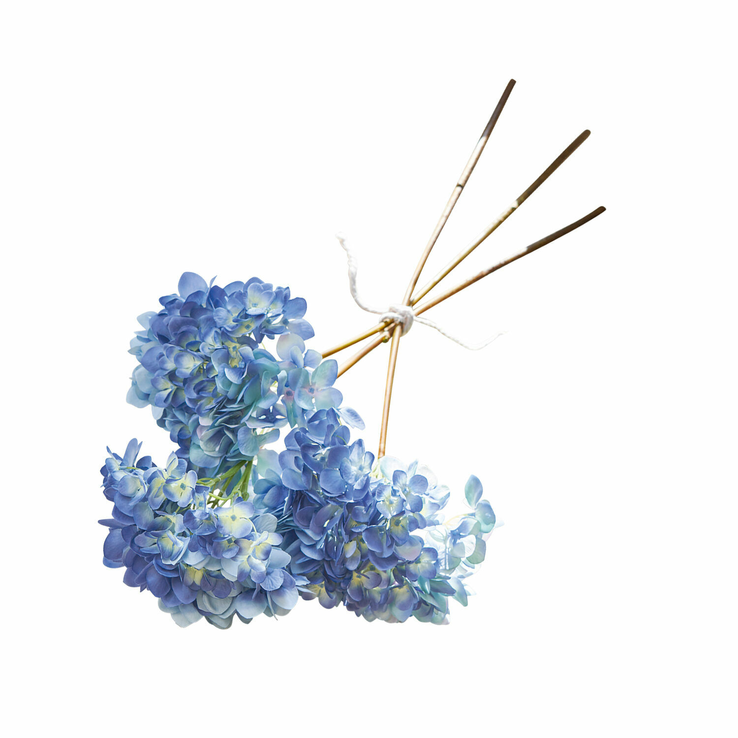 blauw/groen Set van 3 decoratieve amarant bloemen in blauw en groen, kunstbloemen voor interieur