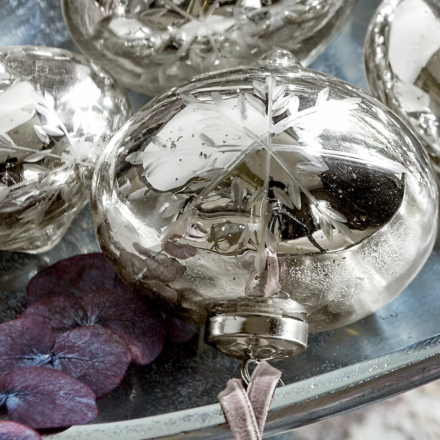 Kerstbal set van 6 Isaulie