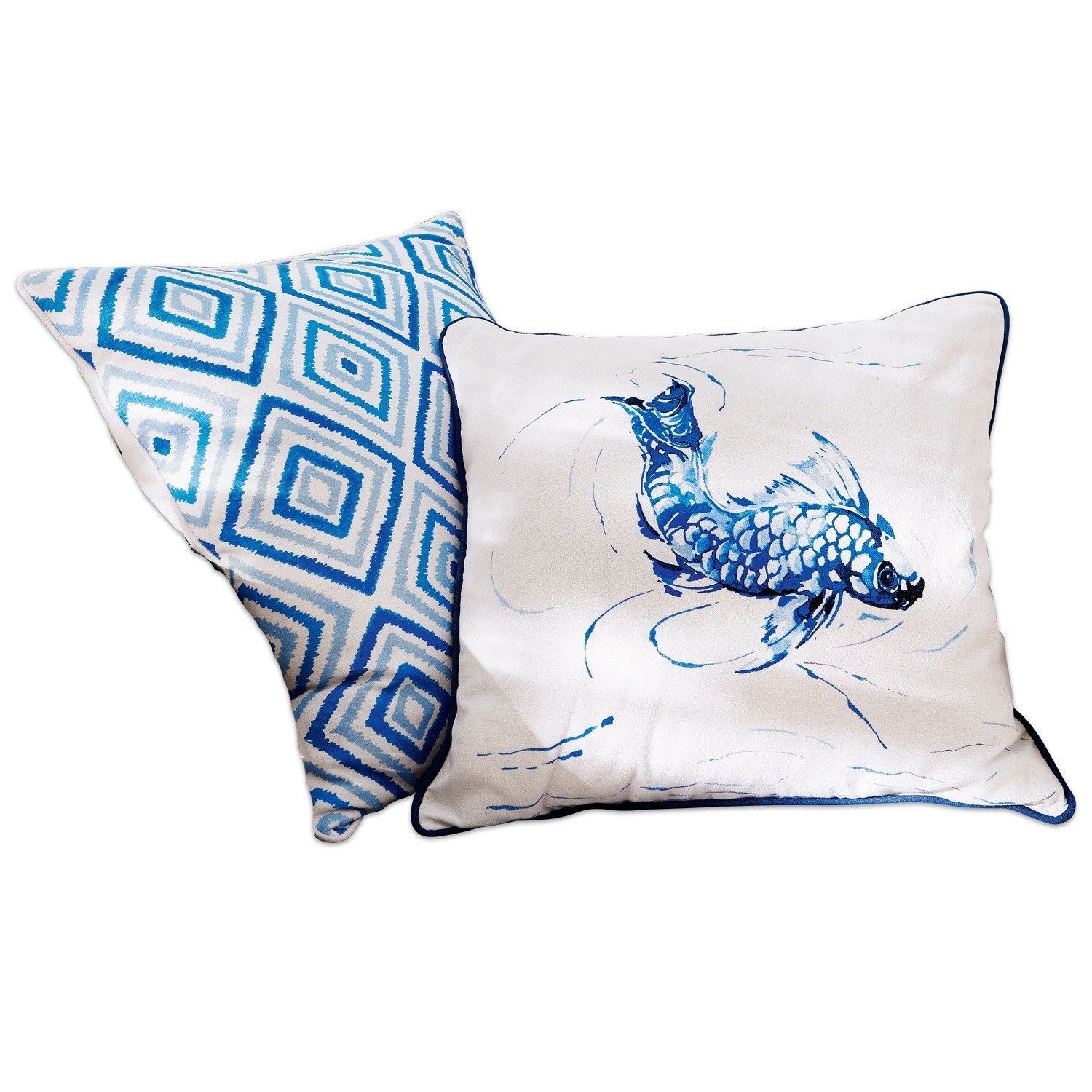 Kussen set van 2 Blue Sea