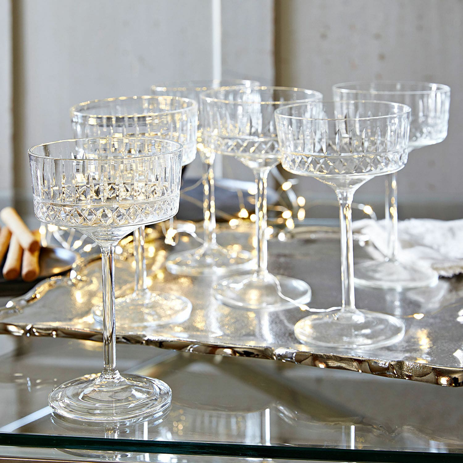Champagneglas set van 6 Deion