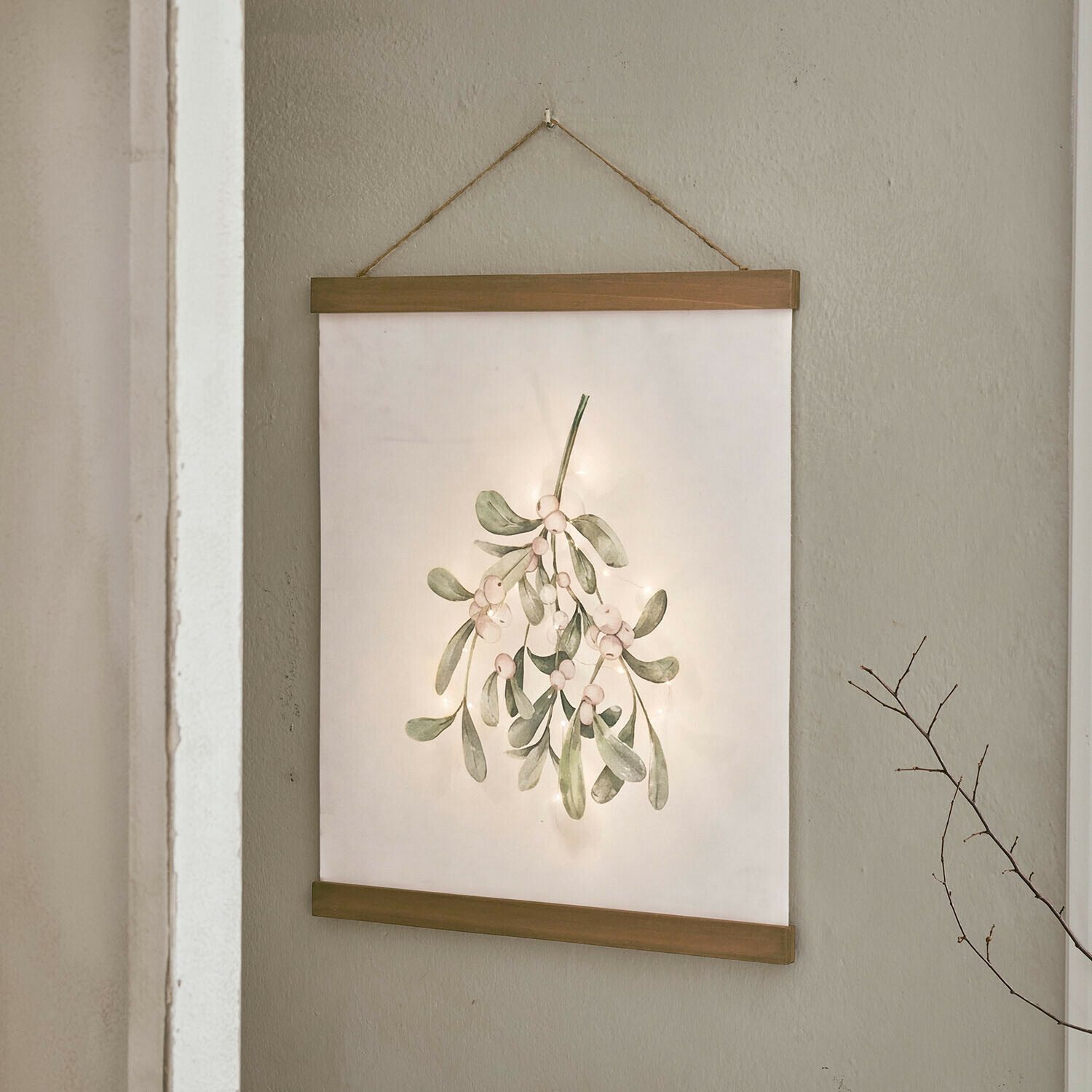 Wandafbeelding met ledverlichting Lourévie