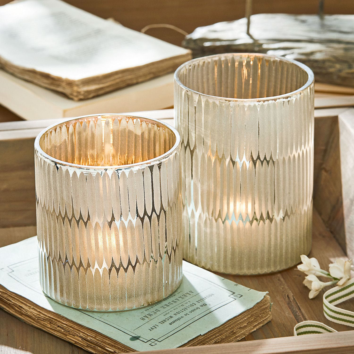 Windlicht, set van 2 Curiko