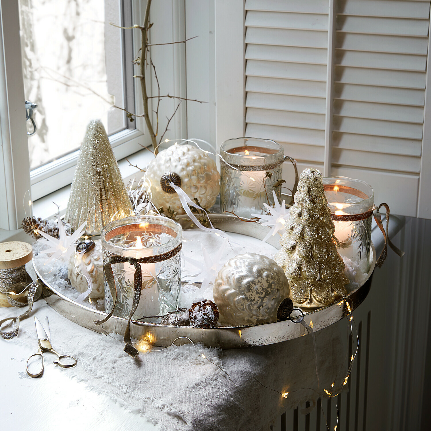 Decoratieve boom set van 2 Domélys