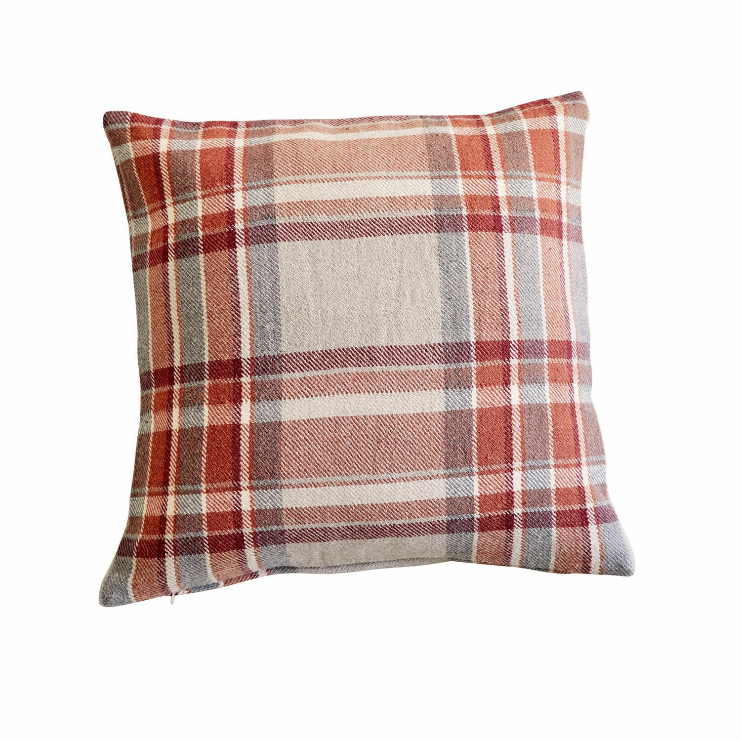 Kussenhoes Tartan Decoratief kussen met rood-grijs geruit patroon van zachte stof voor woonkamer