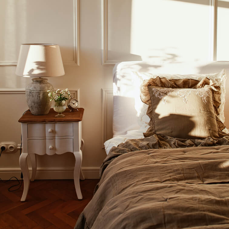 Ontwaken te midden van linnnen