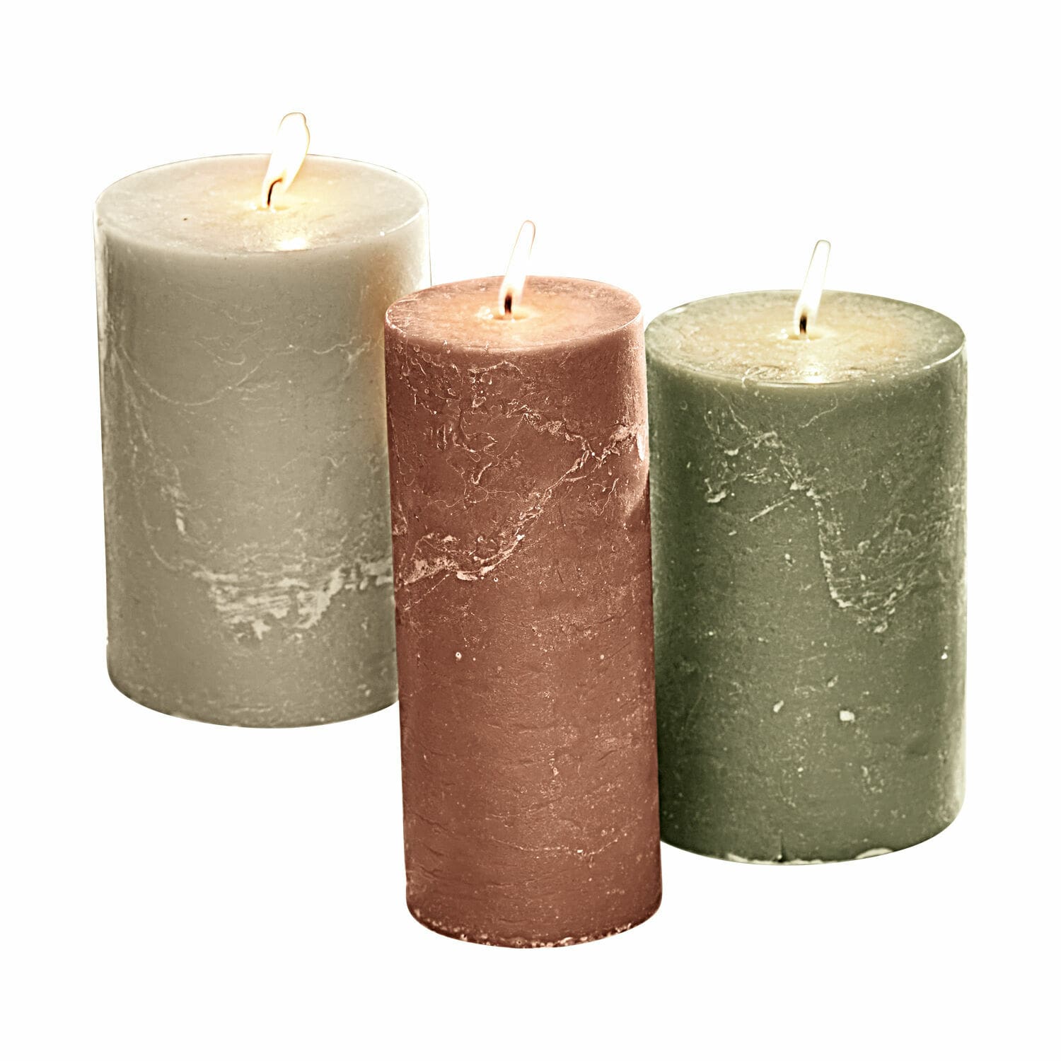 Kaars set van 3 Salis