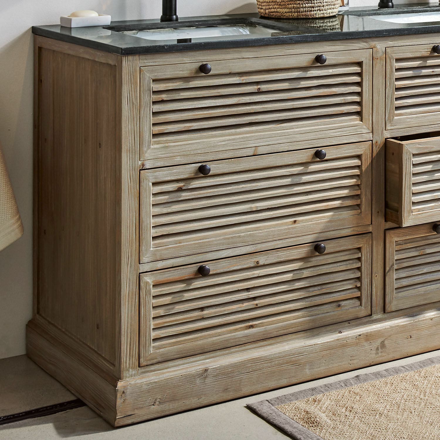 Wastafelmeubel met dubbele wastafel Andrewshire