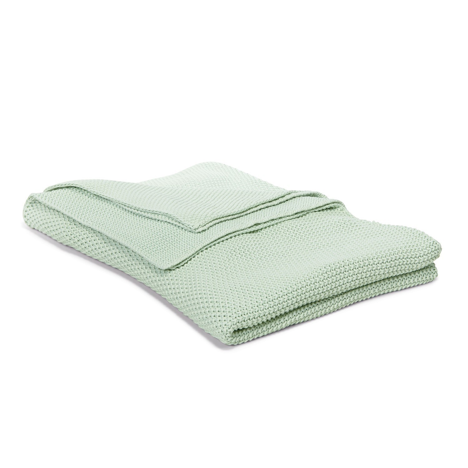 turquoise Zachte gebreide Amberley plaid in mintgroen, perfect voor huisdecoratie en comfort