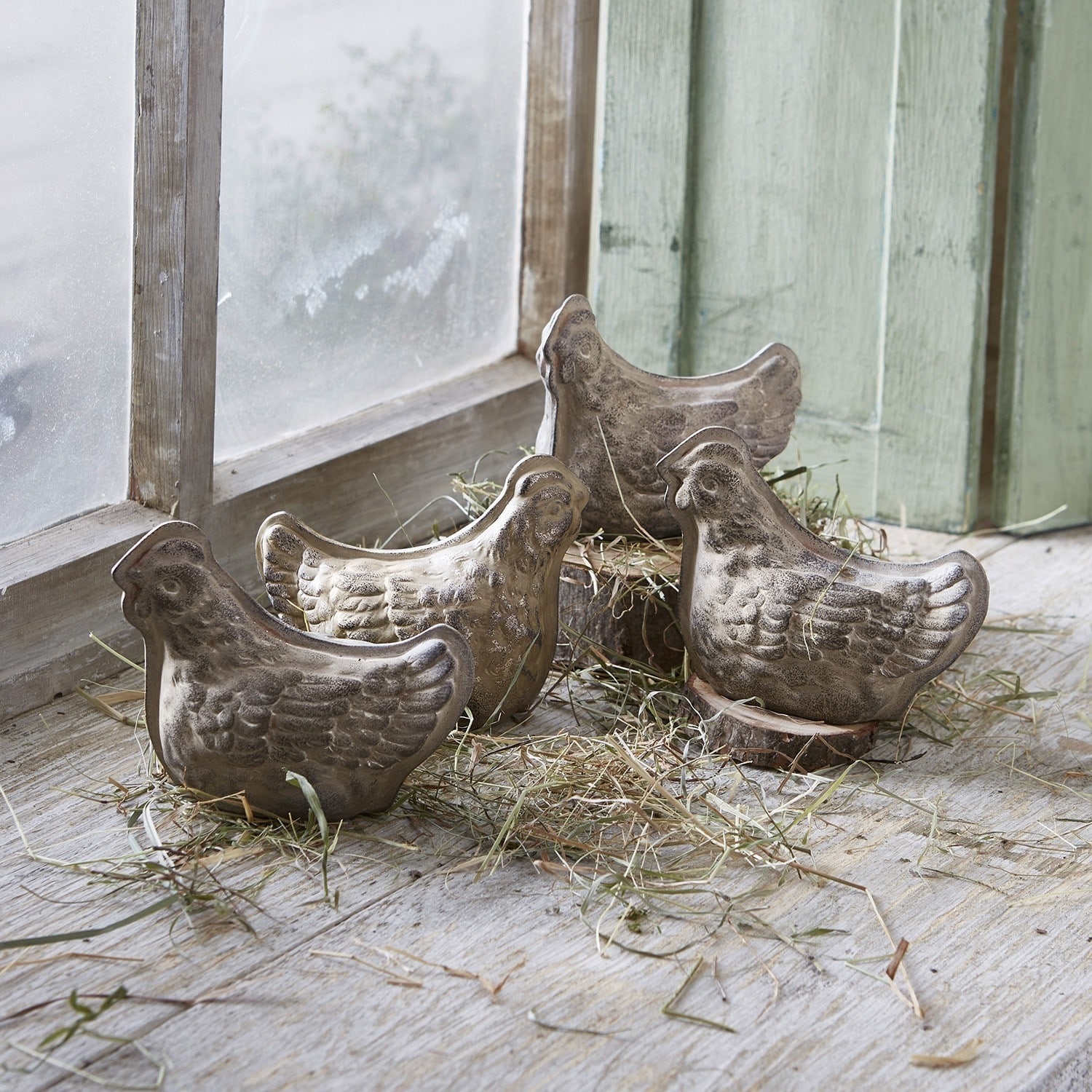 Decoratiekip set van 4 Henrietta