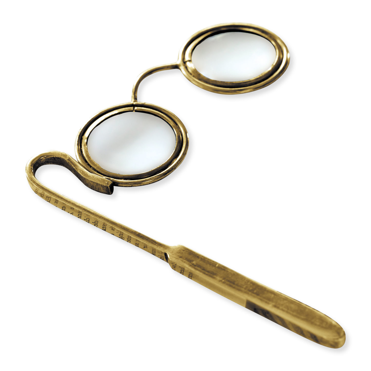Robert-loep van messing met twee ronde vergrootglazen voor lezen en verzamelen