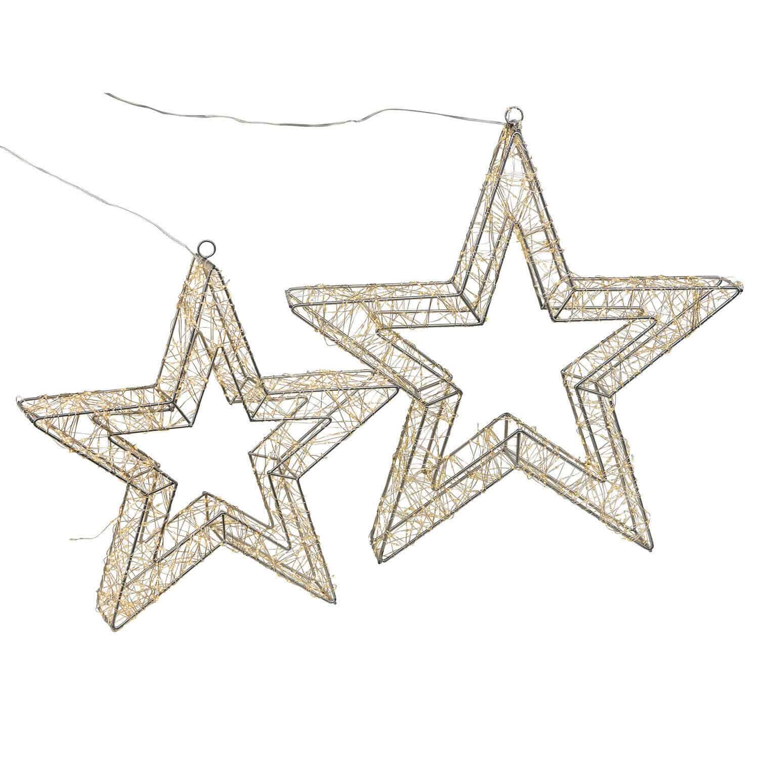 Ster met ledlampjes set van 2 Veralisse