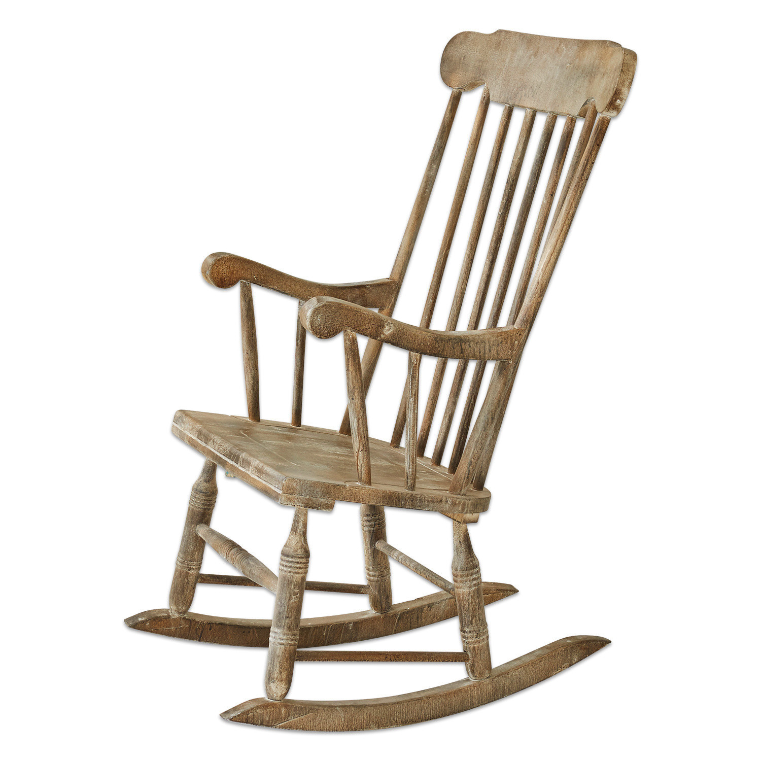 Schommelstoel Adaleine Klassieke houten schommelstoel in natuurlijke kleur voor ontspanning in huis of op het terras