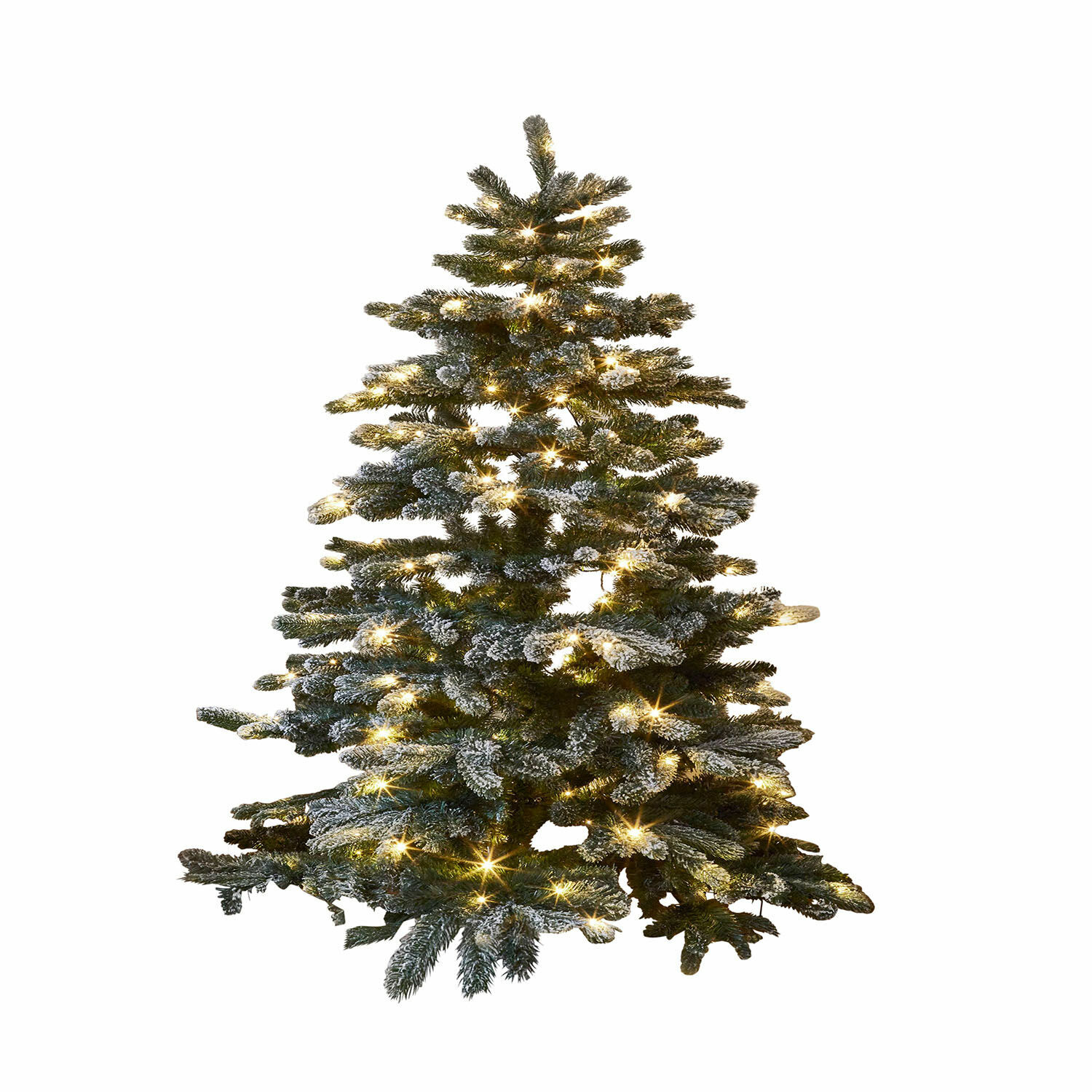 Kerstboom Mannier Kunstkerstboom met besneeuwde takken en warme LED-verlichting voor feestelijke decoratie