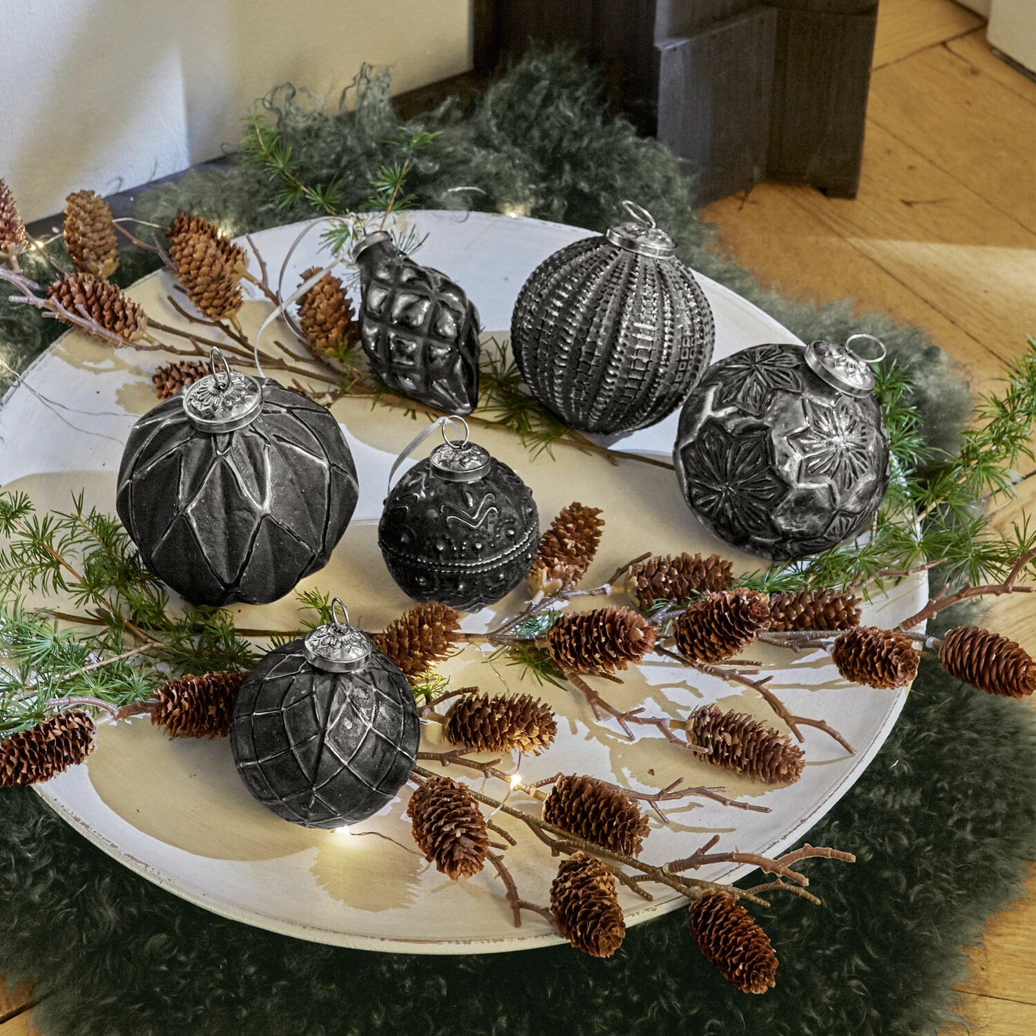 Kerstversiering set van 6 Villeurs