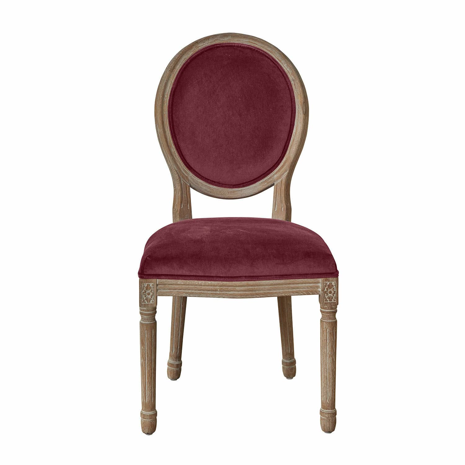 Alviano stoel van hout met paarse fluwelen bekleding, klassiek ontwerp voor woonkamer