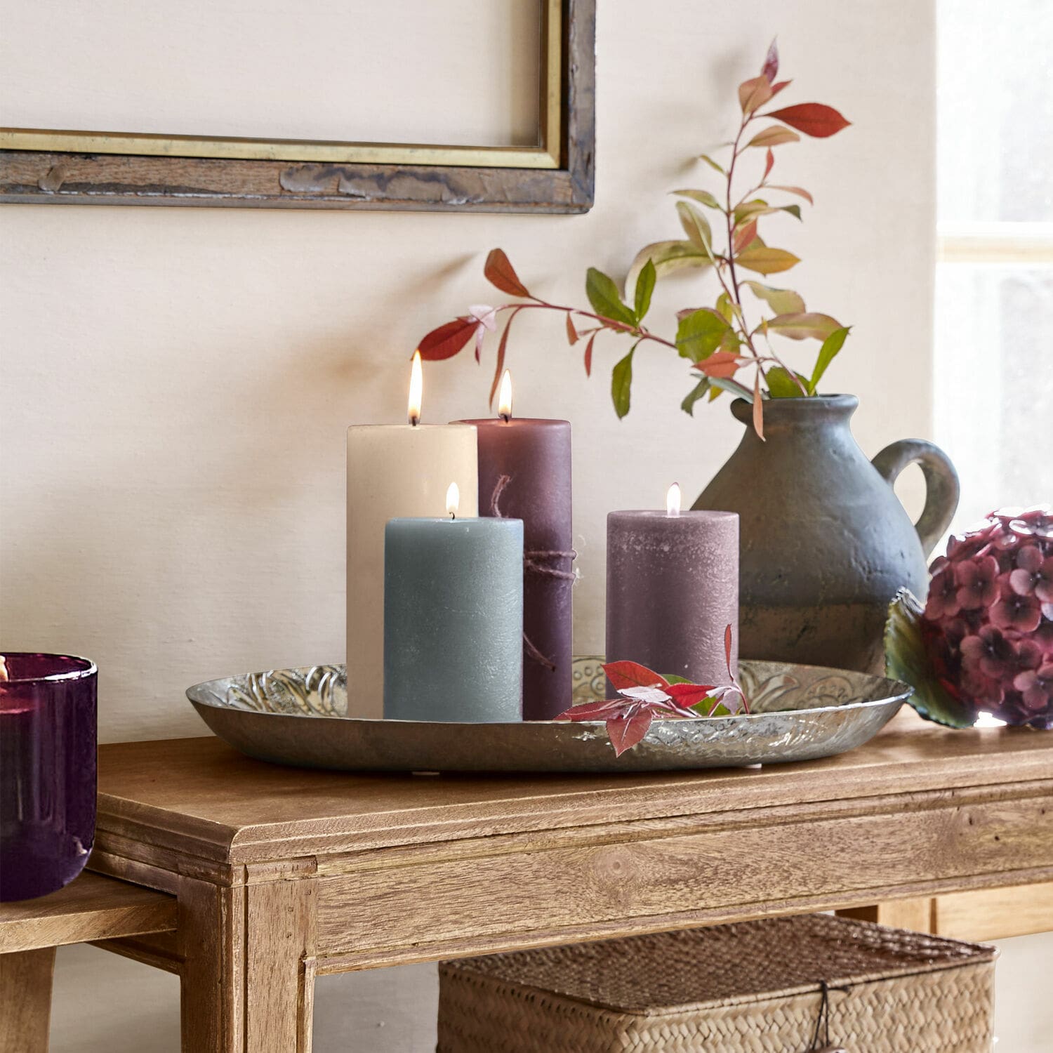 Kaars set van 4 Berekua