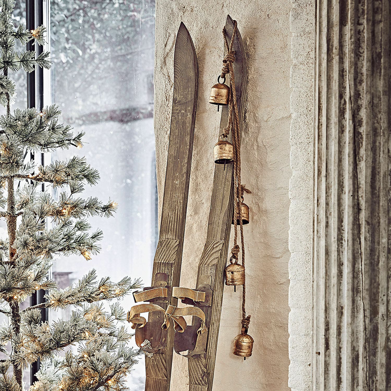 Decoratieve ski set van 2 Lambeth