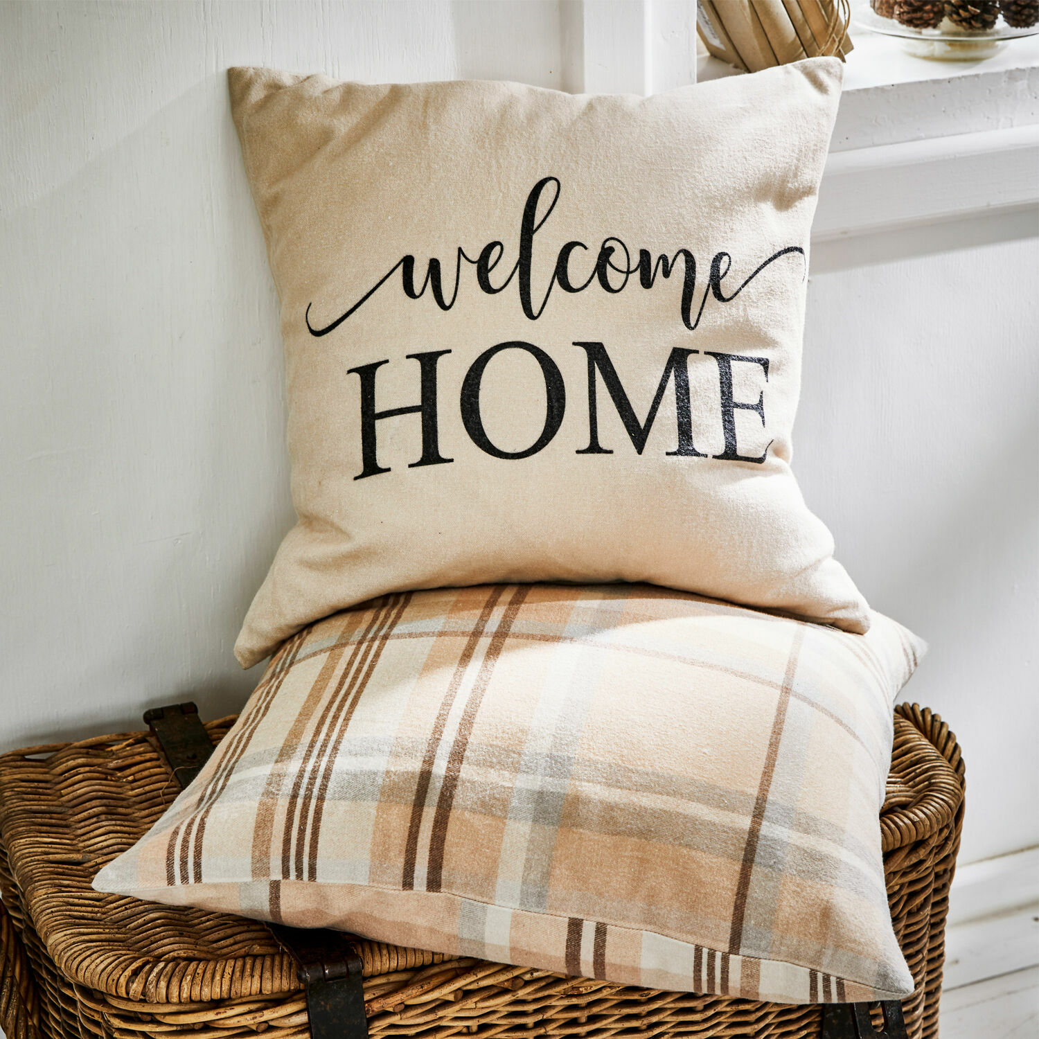 Kussenhoes set van 2 Welcome Home