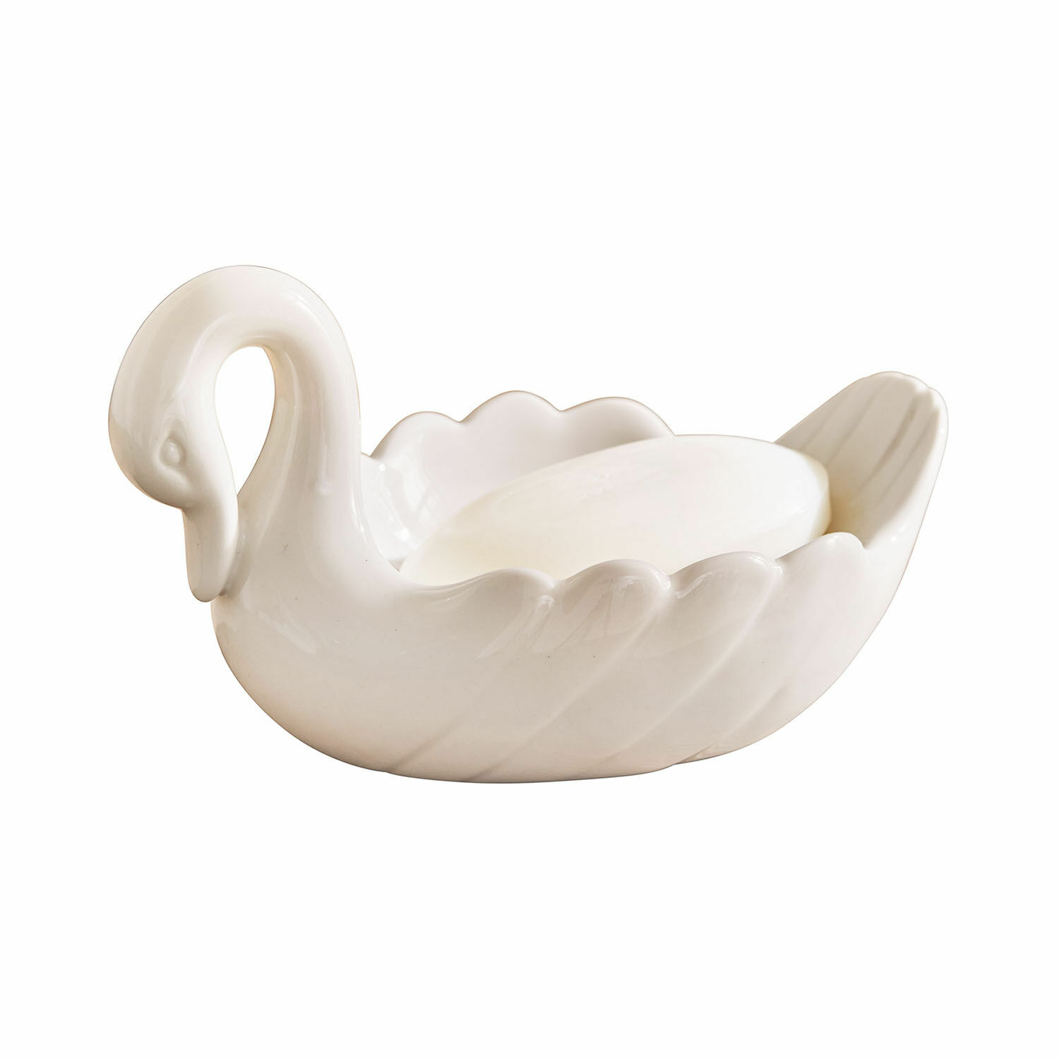 Zeepbakje Casavela Witte keramische zwanenzeepbak, elegant badkameraccessoire