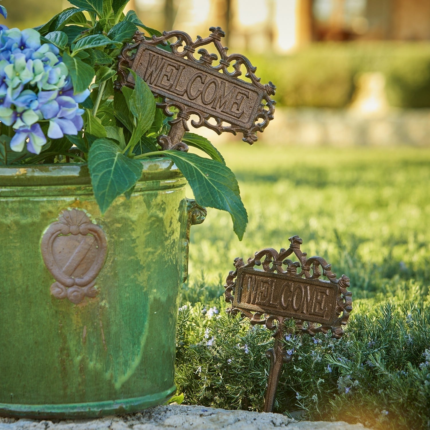 Tuinornament set van 2 Basseux