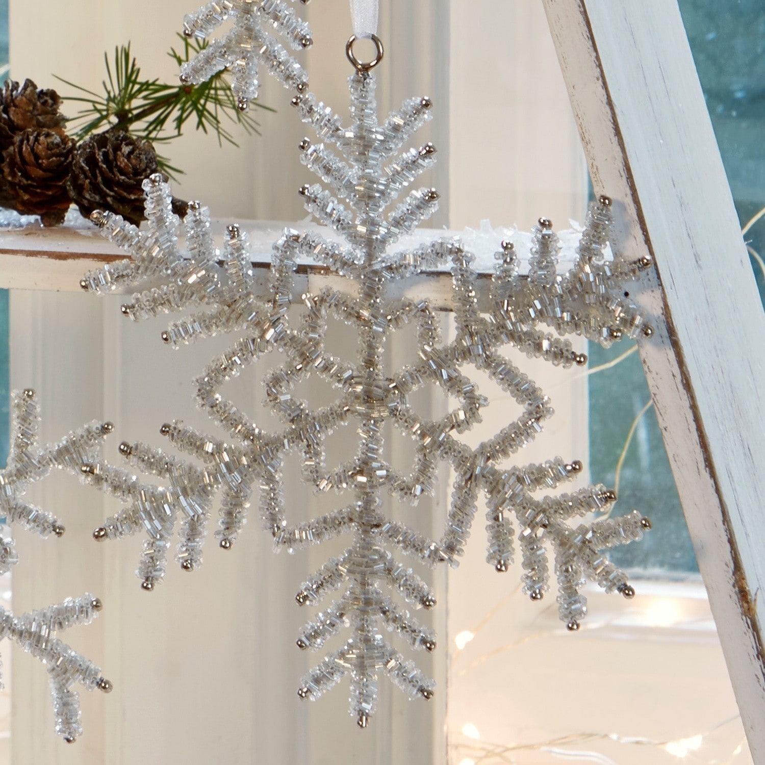 Kerstversiering set van 5 Snowflake