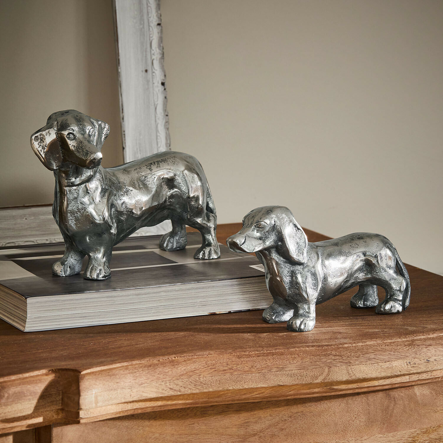 Decoratieve hond set van 2 Calwen