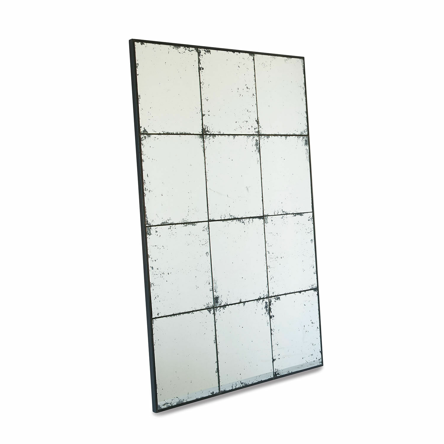 Spiegel Burami Grote wandspiegel met metalen frame en verweerde vintage uitstraling voor interieurdecoratie