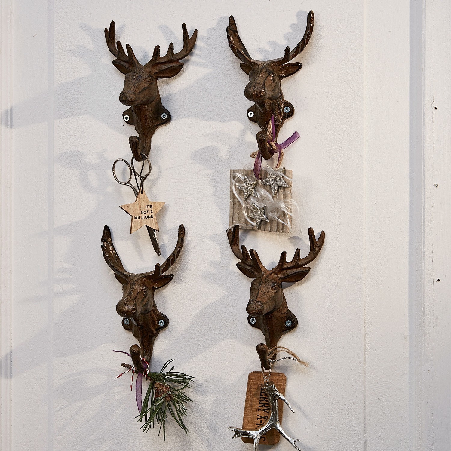 Haak set van 4 Deer