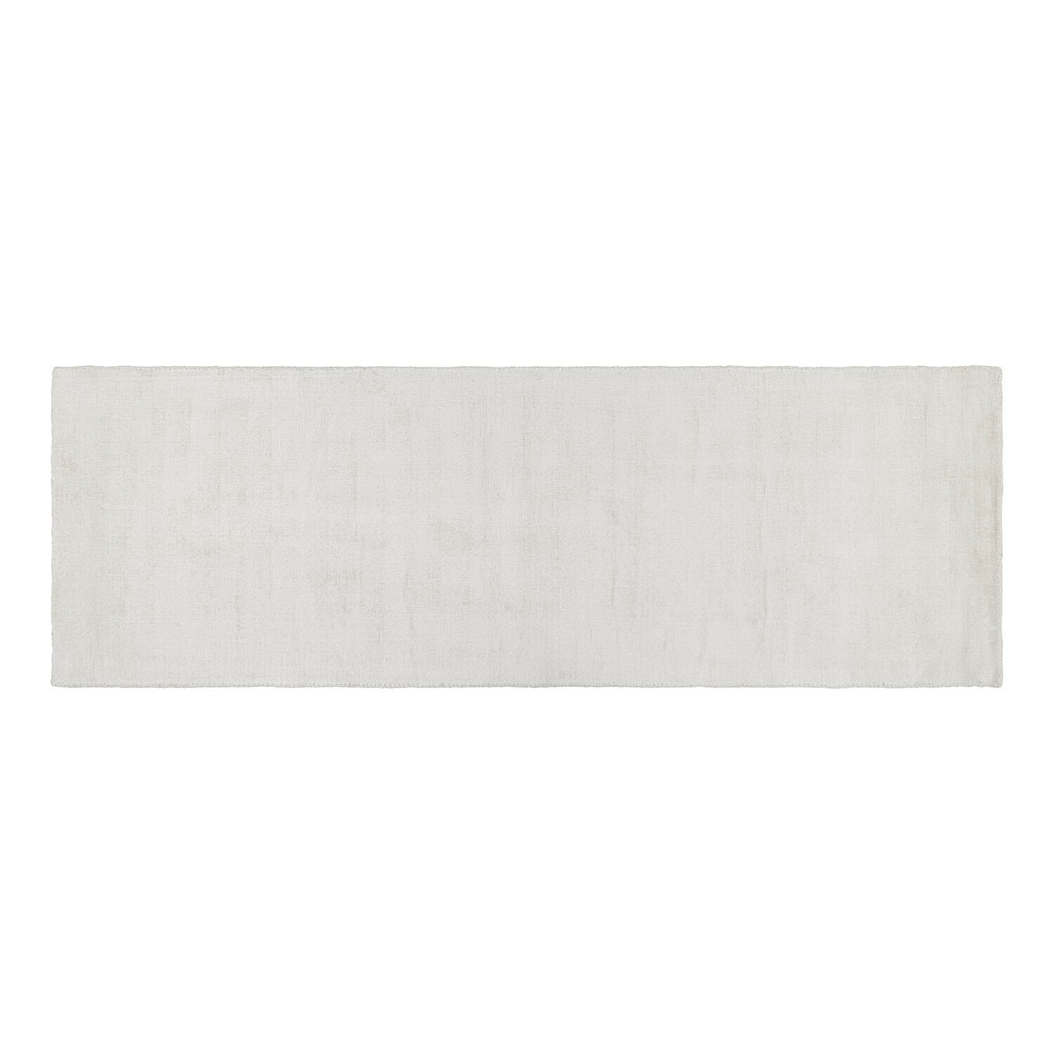 Loper Mariselle Rechthoekig wit vloerkleed van zacht materiaal, perfect voor een modern interieur