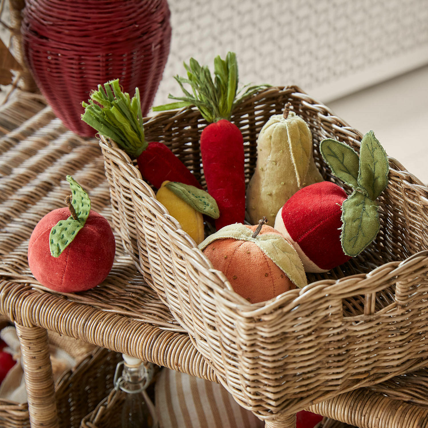 Stoffen groente en fruit set van 7 Mivola