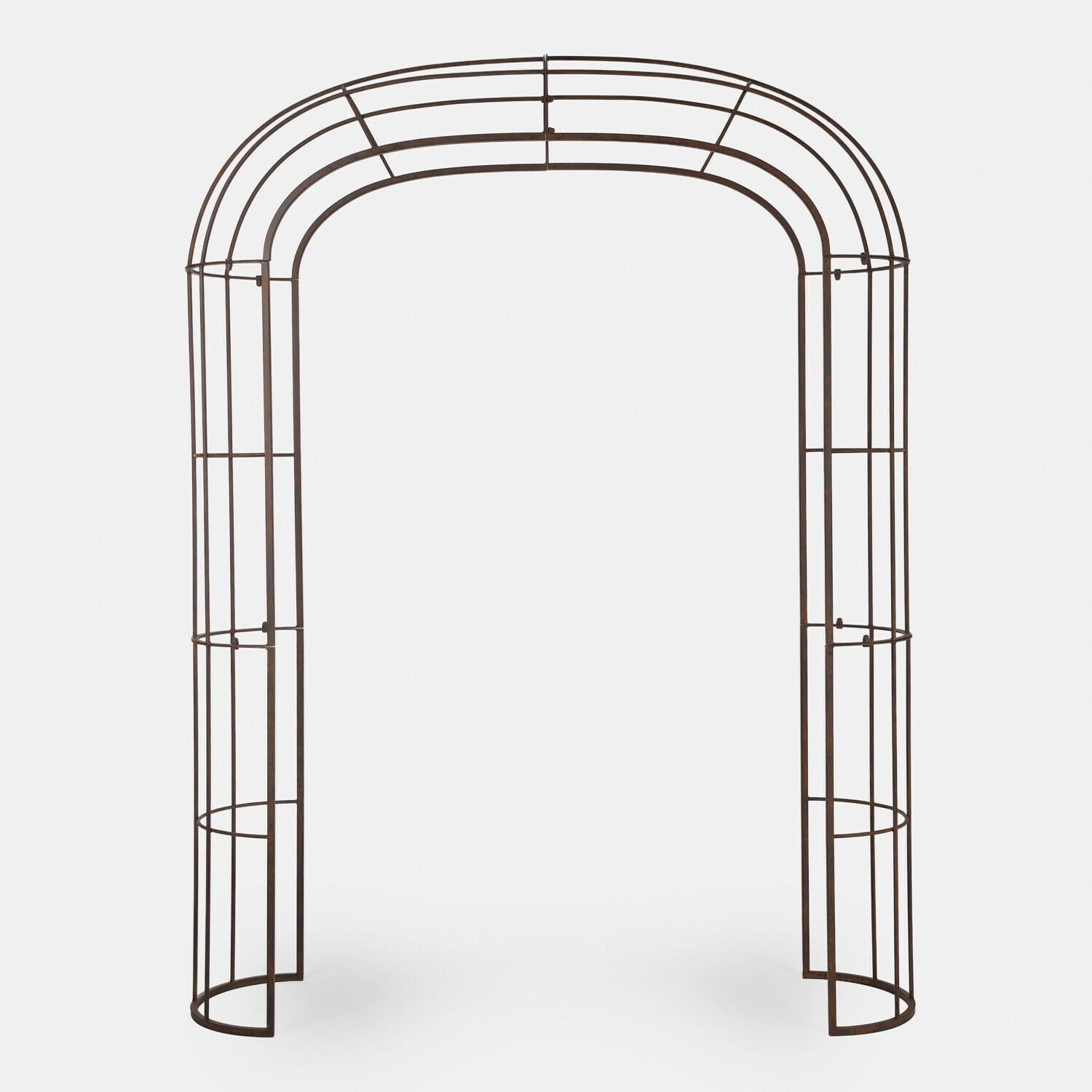 Rozenboog Irmalla Metalen tuinboog in roestkleur, lichte constructie voor decoratie met klimplanten
